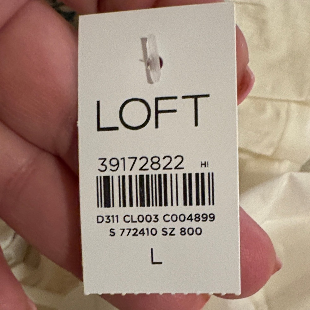 Loft | White Ruffle Blouse | NWT - Picture 3 of 3